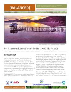 BALANCED Newsletter: Promoting & advancing integrated population, health and environment approaches