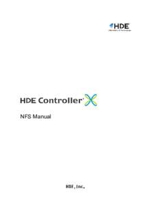 NFS Manual  2 HDE Controller X NFS Manual