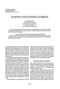 Bird Populations 8:[removed]Reprinted with permission BTO News 257:12-13 © British Trust for Ornithology[removed]CHARTING THE SUCCESS OF UK HERONS