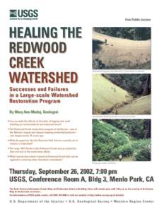 Free Public Lecture  HEALING THE REDWOOD CREEK WATERSHED