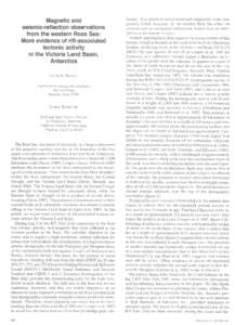 Magnetic and seismic-reflection observations from the western Ross Sea: More evidence of rift-associated tectonic activity in the Victoria Land Basin,