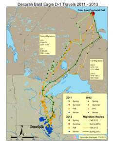 Decorah Bald Eagle D-1 Travels[removed]Polar Bear Provincial Park # * ) 