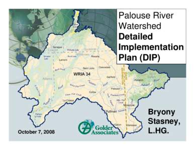 Palouse River Watershed Detailed Implementation Plan (DIP)