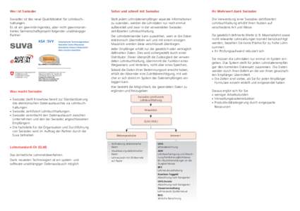 Wer ist Swissdec  Sicher und schnell mit Swissdec Ihr Mehrwert dank Swissdec