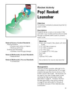 Rocket Activity  Pop! Rocket Launcher  Objective