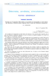.  2 octobre 2004 JOURNAL OFFICIEL DE LA RÉPUBLIQUE FRANÇAISE
