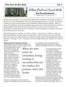 Tales from the Blue Book  Vol. 4 William Bull and Sarah Wells Stone House Association, Inc.