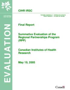 CIHR IRSC Canadian Institutes of Health Research EVALUATION