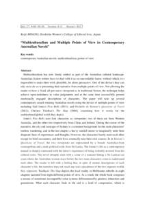 Sociology of culture / Narratology / Point of view / The Slap / Christos Tsiolkas / Multiculturalism / Narrative / Narrator / Novel / Fiction / Literature / Style