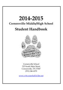Cornersville Middle/High School Student Handbook  Cornersville School