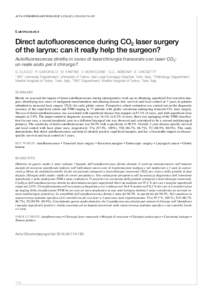 Direct autofluorescence during CO2 laser surgery of the larynx: can it really help the surgeon?