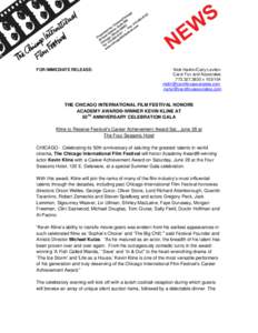 FOR IMMEDIATE RELEASE:  Nick Harkin/Carly Leviton Carol Fox and Associates[removed]x[removed]removed]