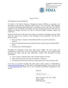 U.S. Department of Homeland Security Region II Jacob K. Javits Federal Office Building 26 Federal Plaza, Room 1311 New York, New York 10278