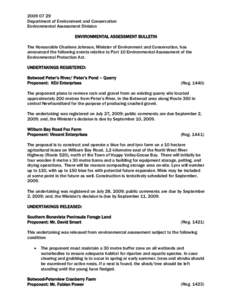 Project Description:   The Department of National Defence proposes  to authorize Supersonic Flight Training at 5 Wing Goose Bay, Labrador