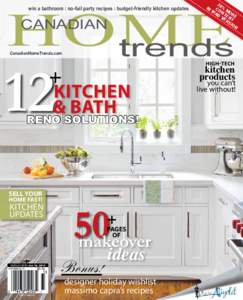 HOME trends win a bathroom no-fail party recipes budget-friendly kitchen updates CANADIAN