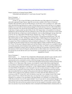 Southern Campaign American Revolution Pension Statements & Rosters Pension Application of George Parsons S38991 Transcribed and annotated by C. Leon Harris. Revised 7 Sep[removed]State of Tennessee } First Judicial Circuit