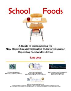 School  Foods A Guide to Implementing the New Hampshire Administrative Rules for Education