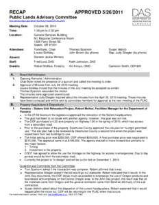 Microsoft Word - PLAC_Recap_20101028_APPROVED.doc