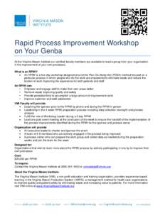 Rapid Process Improvement Workshop on Your Genba