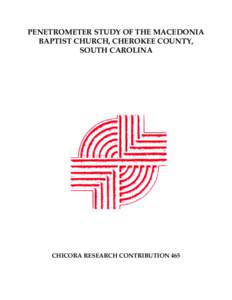 Penetrometer Study of the Macedonia Baptist Church, Cherokee County, South Carolina
