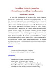 Renmin University of China / Biostatistics / Peking University / Xihong Lin / China Medical University / Science / Ian Ford / Naihua Duan / Project 211 / Project 985 / Statistics