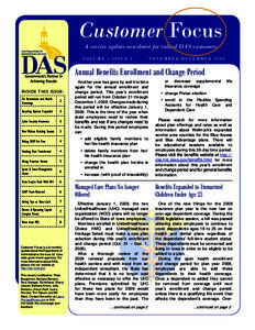 Customer Focus A service update newsletter for valued DAS customers VO LU M E 5 I S S U E 6  Government’s Partner in