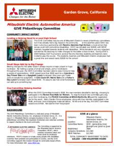 Mitsubishi / Rancho Alamitos High School / Economy of Japan / Mitsubishi companies / Fundraising