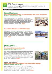 SGI Peace News August,2014