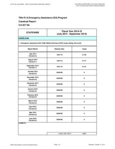 CA 237 EA - Title IV-A Emergency Assistance (EA) Program Caseload Report, Sep14.