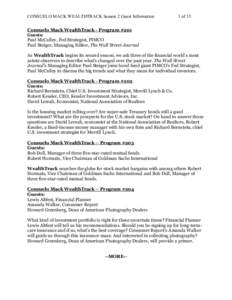 Financial services / Year of birth missing / Institutional investors / Collective investment schemes / Consuelo Mack / Mutual fund / Bill Miller / Paul McCulley / PIMCO / Investment / Financial economics / Finance