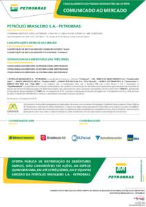 CANCELAMENTO DO PEDIDO DE REGISTRO DA OFERTA  COMUNICADO AO MERCADO PETRÓLEO BRASILEIRO S.A. - PETROBRAS COMPANHIA ABERTA DE CAPITAL AUTORIZADO - CVM nº CNPJ nº 01 - NIRE