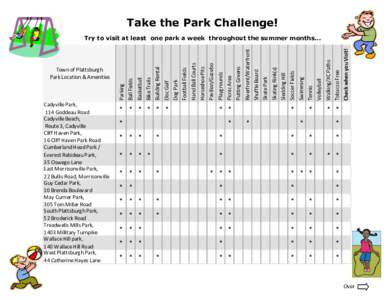 Take the Park Challenge!  * * *