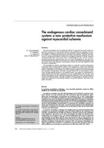 Lamontagne_RESEARCH_[removed]:31 Page 242  CARDIOVASCULAR RESEARCH The endogenous cardiac cannabinoid system: a new protective mechanism