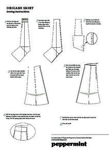 ORIGAMI SKIRT Sewing Instructions 1  Interface top edge and