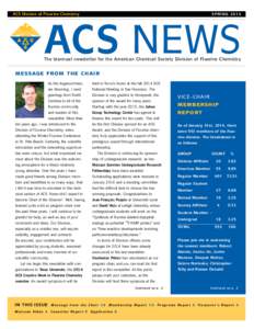 ACS Division of Fluorine Chemistry  SPRING 2014 ACS NEWS