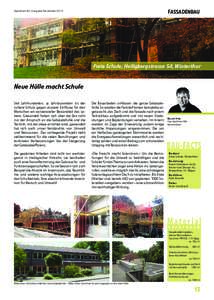 FASSADENBAU  Spektrum 80, Ausgabe November 2015 Freie Schule, Heiligbergstrasse 54, Winterthur