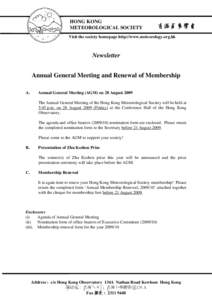 Microsoft Word - Newsletter-AGM[removed]doc