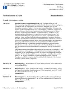 Regierungsbezirk Unterfranken Würzburg Frickenhausen a.Main