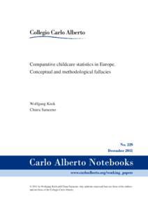 Comparative childcare statistics in Europe. Conceptual and methodological fallacies