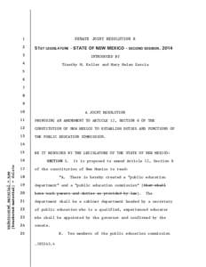 SENATE JOINT RESOLUTION[removed]51ST LEGISLATURE - STATE OF NEW MEXICO - SECOND SESSION, 2014