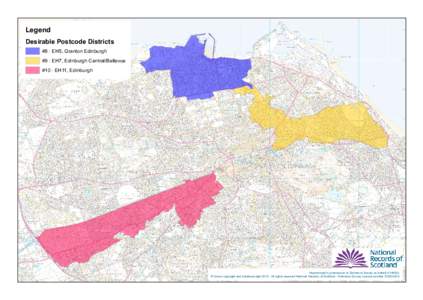 Legend  Desirable Postcode Districts #8 : EH5, Granton Edinburgh  #9 : EH7, Edinburgh Central/Bellevue