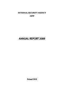 INTERNAL SECURITY AGENCY ABW ANNUAL REPORTPoland 2010
