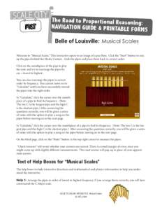 SCALE CITY  The Road to Propor tional Reasonin g: NAVIGATION GUIDE & PRINTABLE FO RM