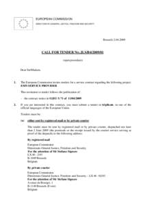 2009 Invitation for tender.doc