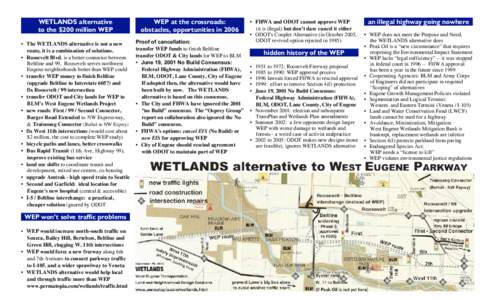 BeltLine / State highways in Oregon / Environment / Oregon / Ecology / Oregon Route 126 / Aquatic ecology / Wetland / Eugene /  Oregon