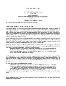 2 Tex. Intell. Prop. L.J. 303 Texas Intellectual Property Law Journal Spring, 1994 Recent Development RECENT DEVELOPMENTS IN THE RIGHT OF PUBLICITYd1 Jeffrey W. Tayona1