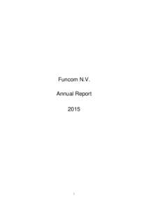 Funcom N.V. Annual Report