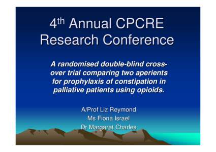 4th Annual CPCRE Research Conference