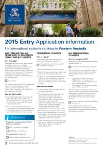 Oceania / Victorian Tertiary Admissions Centre / Western Australian Certificate of Education / Education in Australia