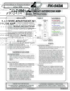 Innovations in Communications since 1955 PK-543AWIRE APARTMENT INTERCOM AMP
